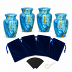 Swirl Mini Keepsake Urns for Ashes – Set of 4