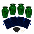 Swirl Mini Keepsake Urns for Ashes – Set of 4