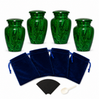 Swirl Mini Keepsake Urns for Ashes – Set of 4